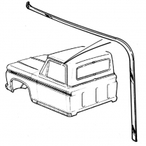 Roof Drip Rail Molding - LH - 1973-79 Ford Truck, 1978-79 Ford Bronco