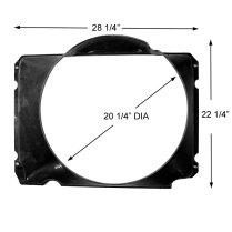 Fan Shroud - Radiator - 360, 390, 460ci. - 1968-77 Ford Truck