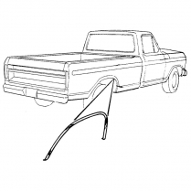 Wheel Opening Molding - RH - Rear - 1973-79 Ford Truck, 1978-79 Ford Bronco