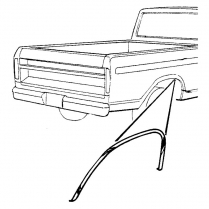 Bed Side Wheel Opening Molding - RH - Super Camper - 1973-79 Ford Truck
