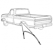Wheel Opening Molding - LH - Rear - 1973-79 Ford Truck, 1978-79 Ford Bronco