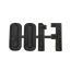 Front Fender Emblem - Satin Black - "F-100" - 1973-76 Ford Truck