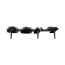 Front Fender Emblem - Satin Black - "F-100" - 1973-76 Ford Truck