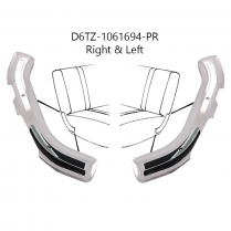 Seat Back Pivot Side Covers - Chrome - Pair - 1973-79 Ford Truck