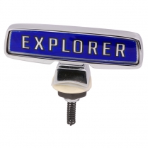 Hood Ornament - Blue - "Explorer" - 1976-77 Ford Truck