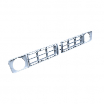 Grille Inserts - Molded Silver Plastic - Pair - 1976-77 Ford Truck