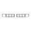 Grille Inserts - Molded Silver Plastic - Pair - 1976-77 Ford Truck