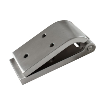 Door Hinge - Right - Upper or Lower - Polished Stainless - 1966-77 Ford Bronco