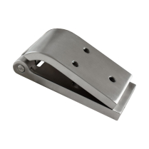 Door Hinge - Left - Upper or Lower - Polished Stainless - 1966-77 Ford Bronco