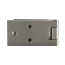 Door Hinge - Left - Upper or Lower - Polished Stainless - 1966-77 Ford Bronco