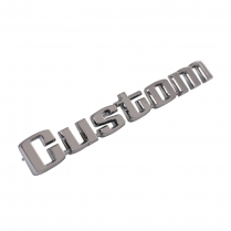 Bedside Nameplate Emblem - "Custom" - 1973-79 Ford Truck