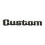 Bedside Nameplate Emblem - Satin Black - "Custom" - 1973-79 Ford Truck