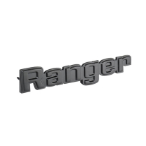 Bedside Nameplate Emblem - Satin Black - "Ranger" - 1973-79 Ford Truck
