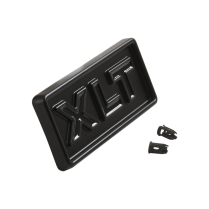Cowl Side Emblem - Satin Black - "XLT" - 1977-79 Ford Truck, 1978-79 Ford Bronco