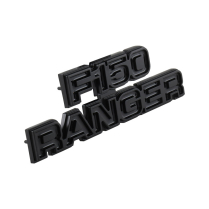 Cowl Side Emblem - Satin Black - "F-150 RANGER" - 1977-79 Ford Truck