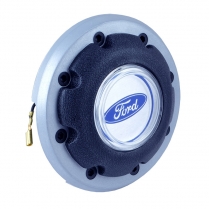 Horn Button with Silver Outer Ring - 1978-86 Ford Truck, 1978-86 Ford  Bronco, 1979-82 Ford Mustang