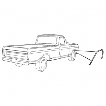 Wheel Opening Molding - RH - Front - 1973-79 Ford Truck, 1978-79 Ford Bronco