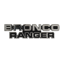 Cowl Side Emblem - Chrome -  "BRONCO RANGER" - 1978-79 Ford Bronco