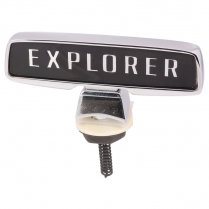 Hood Ornament - Black - "Explorer" - 1976-77 Ford Truck