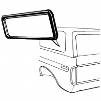 Quarter Window Seals - 1 Pair - w/o Grove for Molding - Stationary Glass - 1978-79 Ford Bronco