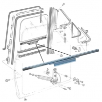 Door Glass Lift Channel - LH - 1973-79 Ford Truck, 1978-79 Ford Bronco