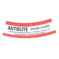 Decal - Air Cleaner - Autolite Spark Plugs - 1967 Ford Truck, 1962-67 Ford Car