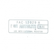 Decal - Ignition Coil - Autolite - 1965-70 Ford Truck, 1963-72 Ford Car