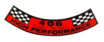 Decal - Air Cleaner - 390 CID - High Performance - 1962-63 Ford Car