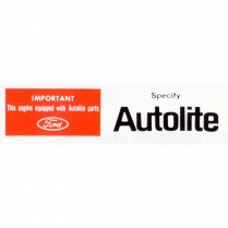 Decal - Air Cleaner - Autolite - 1968-74 Ford Truck, 1968-72 Ford Car