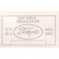Decal - Voltage Regulator - 1962 Ford Truck, 1962-64 Ford Car