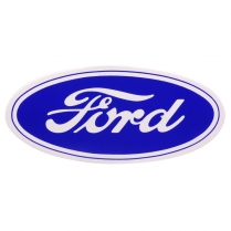 Sticker - Ford Oval Script - 3 1/2" - Blue on White - Universal