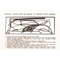 Decal - Jack Instructions - Retractable - 1959 Ford Car  