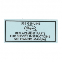Decal - Air Cleaner Service Instructions - 1957-65 Ford Truck, 1955-64 Ford Car