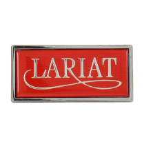 Cab Side Nameplate Emblem - "LARIAT" - 1980-86 Ford Truck, 1980-86 Ford Bronco