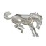 Emblem - Bronco Horse - Mounting Stud & Clip - Chrome - 1966-88 Ford Bronco, 2021-Up Ford Bronco