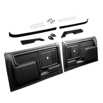 Door Panels Kit - Black - 1980-86 Ford Truck, 1980-86 Ford Bronco