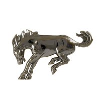 Emblem - Bronco Horse - Universal - Peel & Stick Application - Black Chrome - 1966-96 Ford Bronco, 2021-Up Ford Bronco