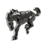 Emblem - Bronco Horse - Universal - Peel & Stick Application - Black Chrome - 1966-96 Ford Bronco, 2021-Up Ford Bronco