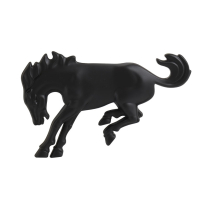 Emblem - Bronco Horse - Universal - Peel & Stick Application - Satin Black  - 1966-96 Ford Bronco