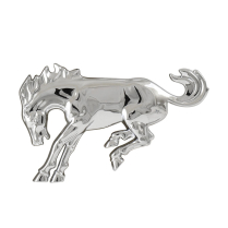 Emblem - Bronco Horse - Universal - Peel & Stick Application - Chrome - 1966-96 Ford Bronco, 2021-Up Ford Bronco
