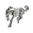 Emblem - Bronco Horse - Universal - Peel & Stick Application - Chrome - 1966-96 Ford Bronco, 2021-Up Ford Bronco