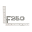 Front Fender Emblem - "F-250" - 1982-86 Ford Truck