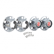 Center Caps - Plastic with Emblem Insert - 4WD - Set of 4 - 1980-96 Ford Truck, 1980-96 Ford Bronco