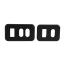 Power Window & Door Lock Switch Housings - Black - Pair - 1987-91 Ford Truck, 1987-91 Ford Bronco