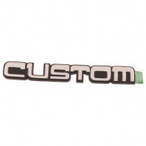 Instrument Panel Nameplate Emblem - "CUSTOM" - 1987-91 Ford Truck, 1987-91 Ford Bronco