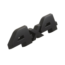 Emblem - Satin Black - under headlight - "4x4" - 1987-91 Ford Truck, 1987-91 Ford Bronco