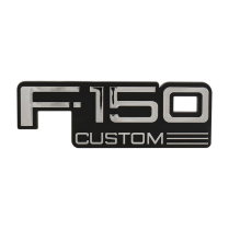 Front Fender Emblem - "F-150 CUSTOM" - 1992-96 Ford Truck