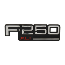 Front Fender Emblem - "F-250 XLT" - 1992-96 Ford Truck