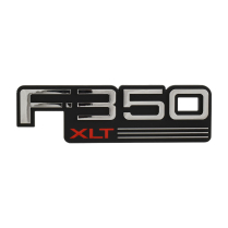 Front Fender Emblem - "F-350 XLT" - 1992-96 Ford Truck