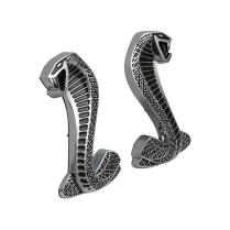 Cobra Snake Emblems - Peel & Stick Application - 2 3/4" tall - Universal